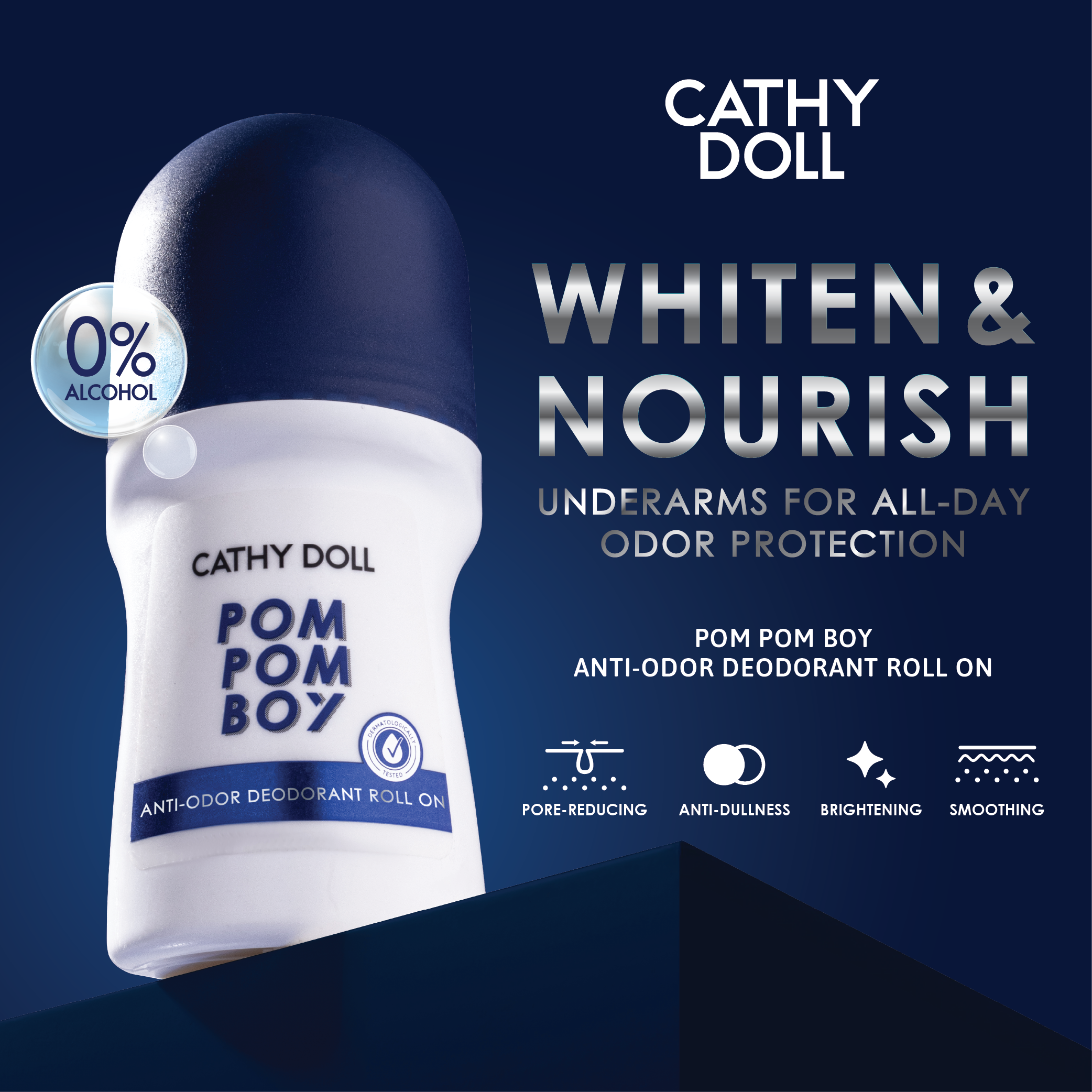 Cathy Doll Pom Pom Boy Anti-Odor Roll On - 50ml