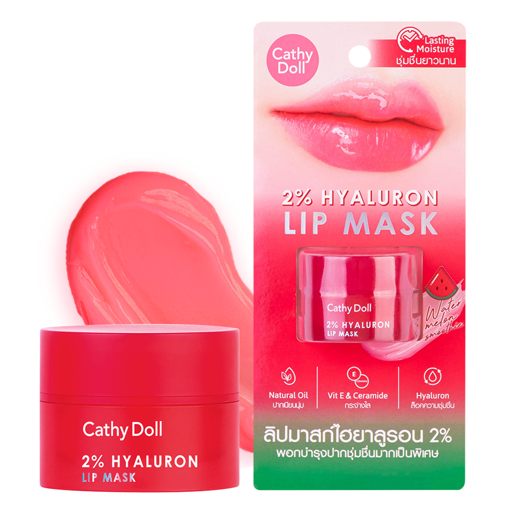 CATHY DOLL 2% HYALURON LIP MASK WATERMELON - 4.5G