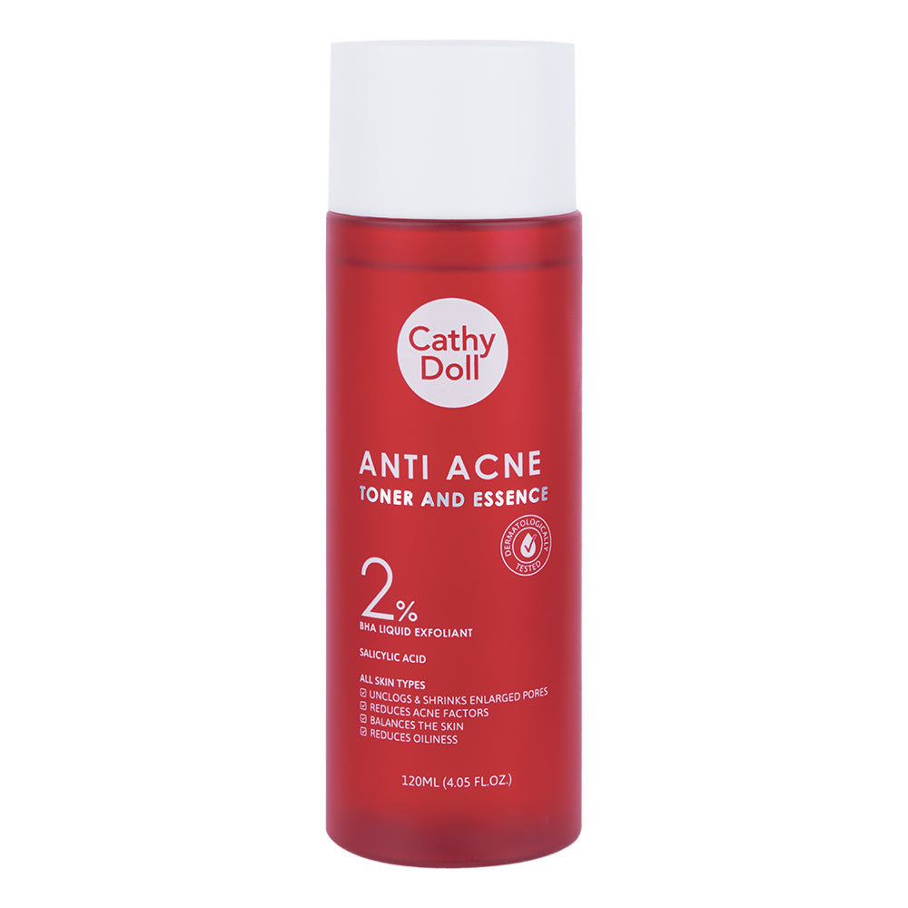 CATHY DOLL ANTI ACNE TONER AND ESSENCE 2% SALICYLIC ACID - 120 ML