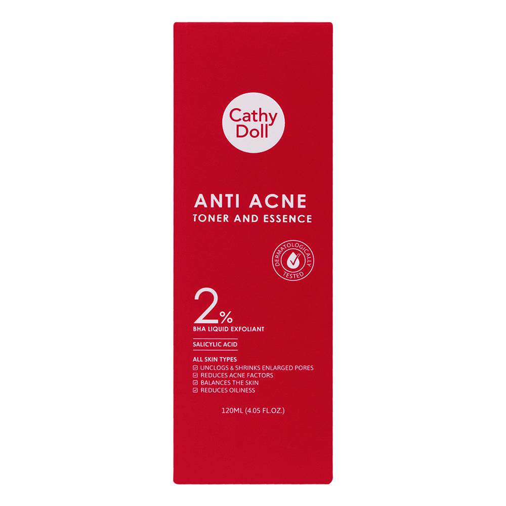 CATHY DOLL ANTI ACNE TONER AND ESSENCE 2% SALICYLIC ACID - 120 ML