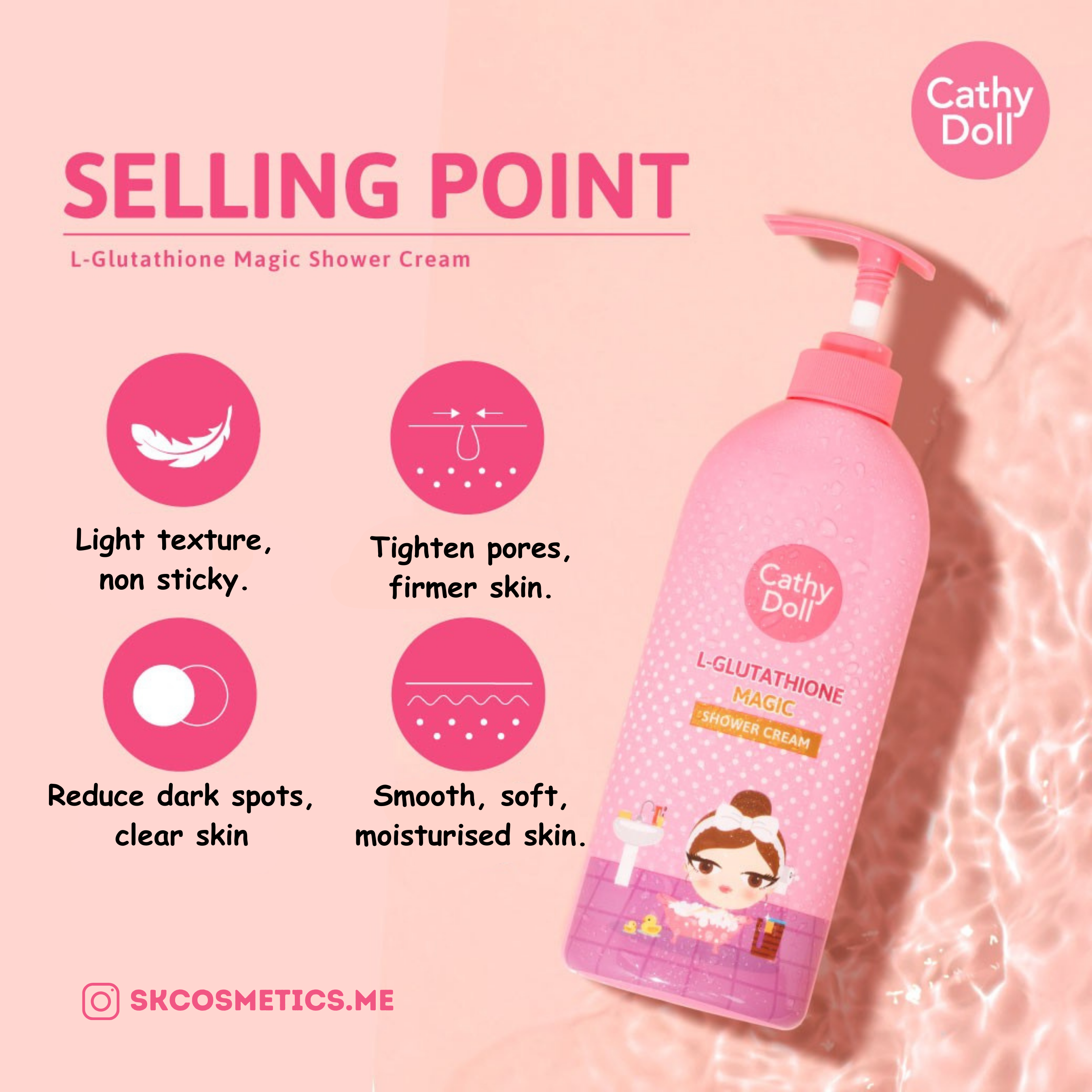 Cathy Doll L-Glutathione Magic Shower Cream - 500ml