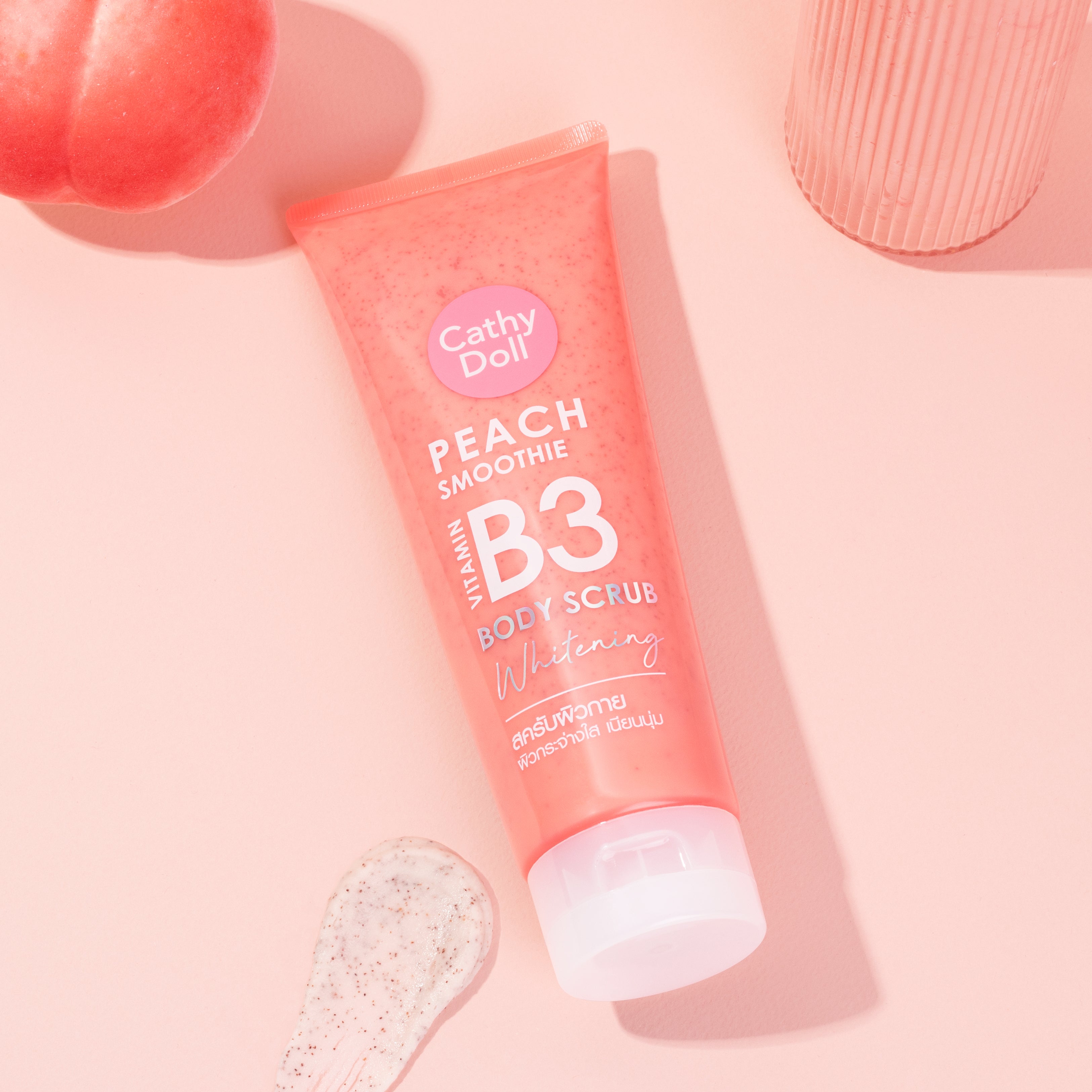 Cathy Doll Peach Smoothie Vitamin B3 Body Scrub Whitening - 320g