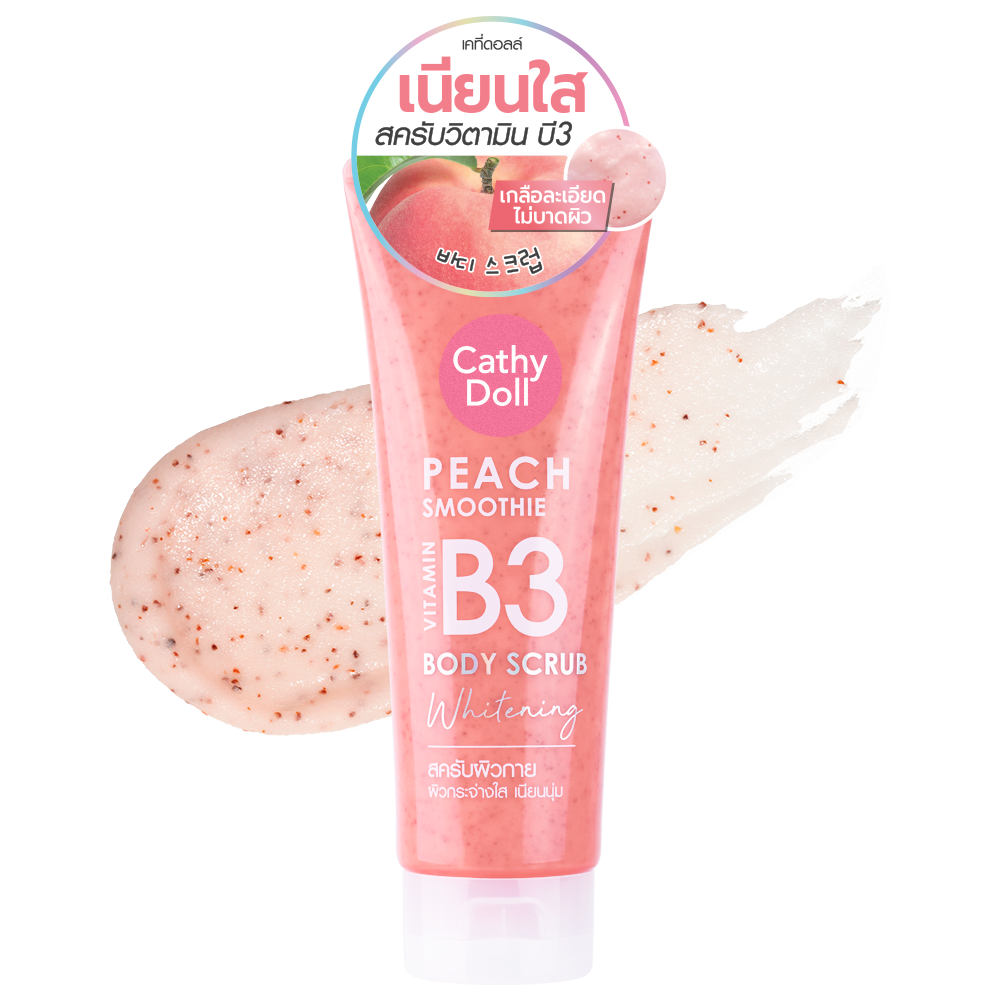 Cathy Doll Peach Smoothie Vitamin B3 Body Scrub Whitening - 320g