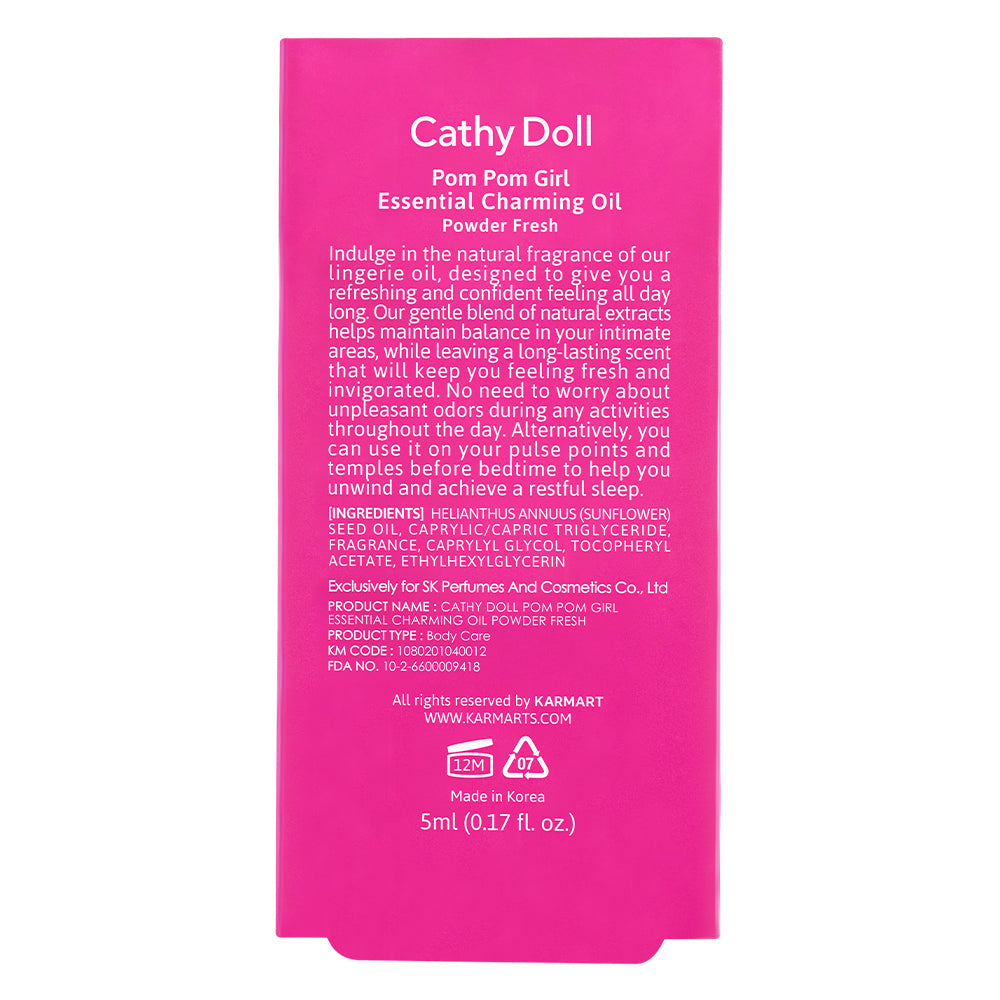 CATHY DOLL POM POM GIRL ESSENTIAL CHARMING OIL POWDER FRESH - 5ML