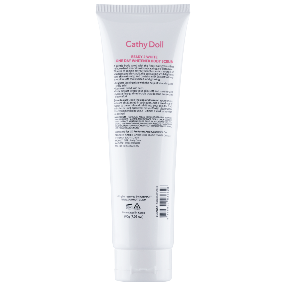Cathy Doll Ready 2 White One Day Whitener Body Scrub - 200g