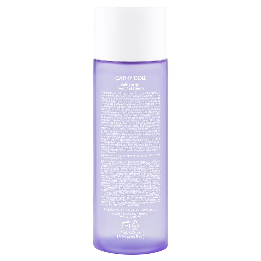 CATHY DOLL COLLAGEN HYA TONER AND ESSENCE - 120ml