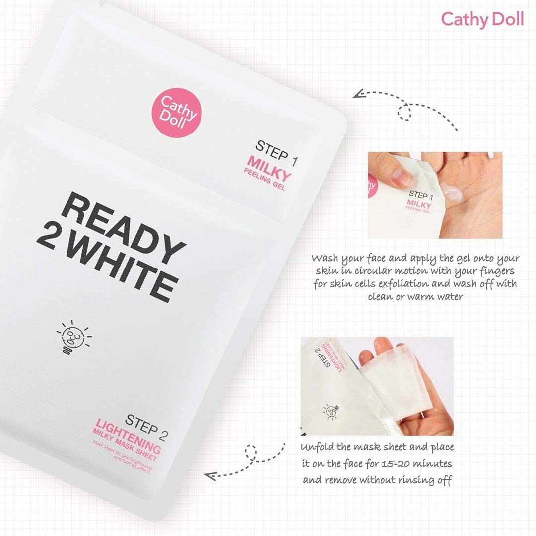 Cathy Doll Ready 2 White Lightening Milky Mask Sheet 2 Step